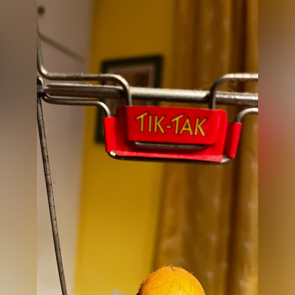 Antique 1930s TIK-TAK Circus Metal Tin Acrobat Boy Swinging Clown Wind-Up Toy - Picture 6 of 7